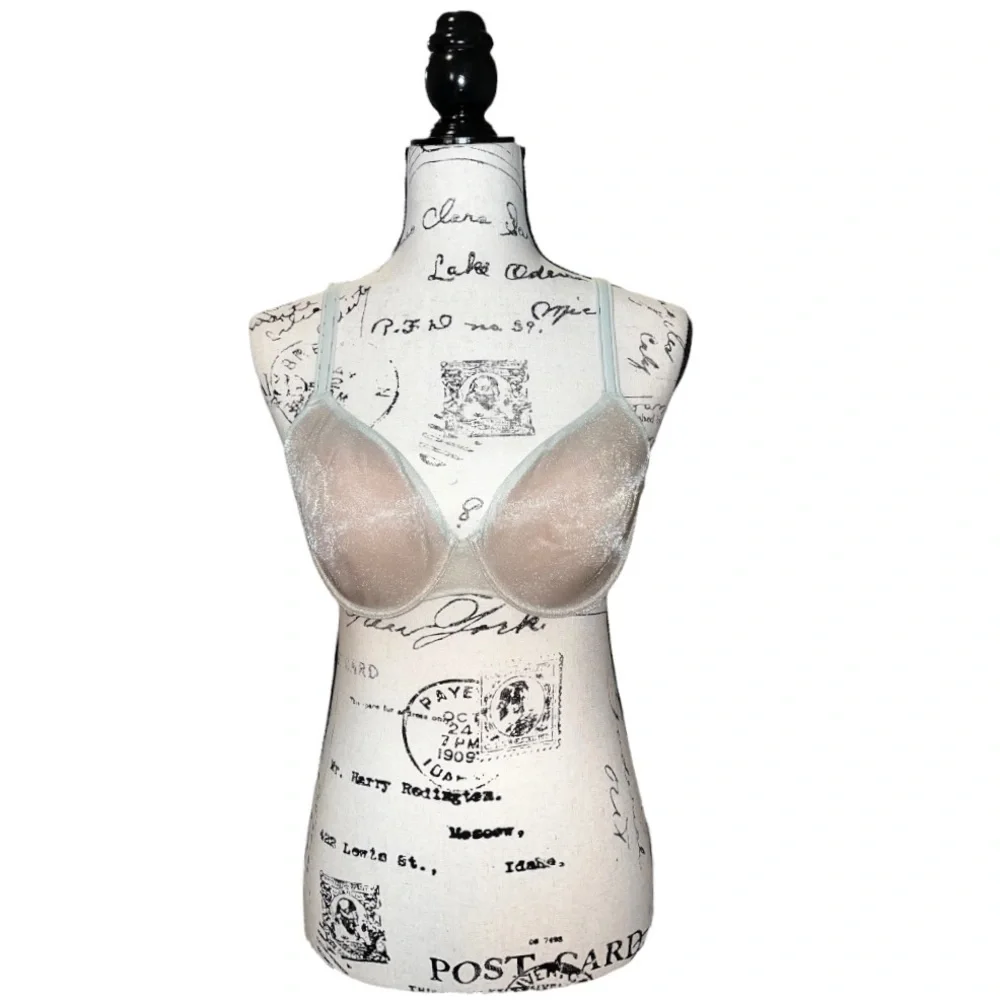 NWOT VICTORIA’S SECRET Lined Perfect Coverage Nude Mint Green Bra Size 34D